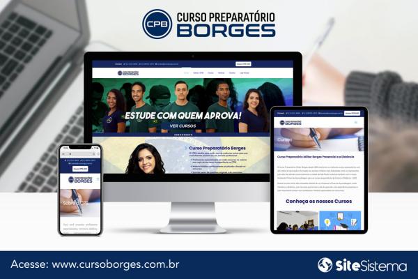 Site e Logo Curso Preparatório Militar Borges